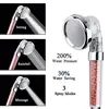 Pomme de douche rotative à 360 degrés, pommeau de douche réglable, 3 modes de pression de l'eau avec bouton de commande d'eau, ensemble de salle de bain ► Photo 2/6