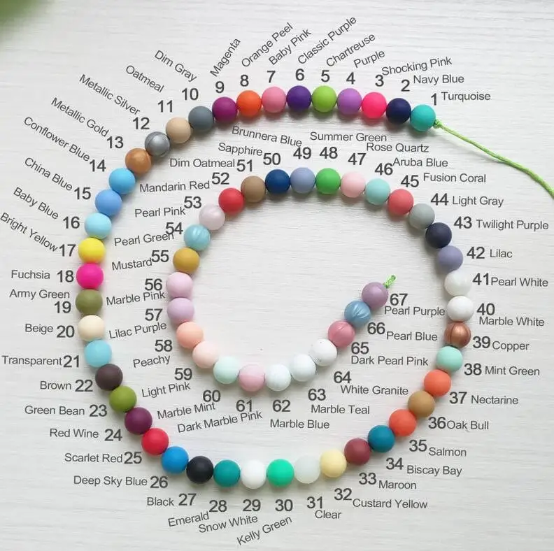 

12mm Silicone Teething beads Round Bulk Food Grade Chewable Bite beads Baby Teethers Silicone BX1-37
