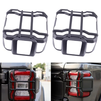 

2pcs Black ABS Car Rear Tail Light Lamp Guard Cover Trim Cap Fit for Jeep Wrangler JL 2018 2019
