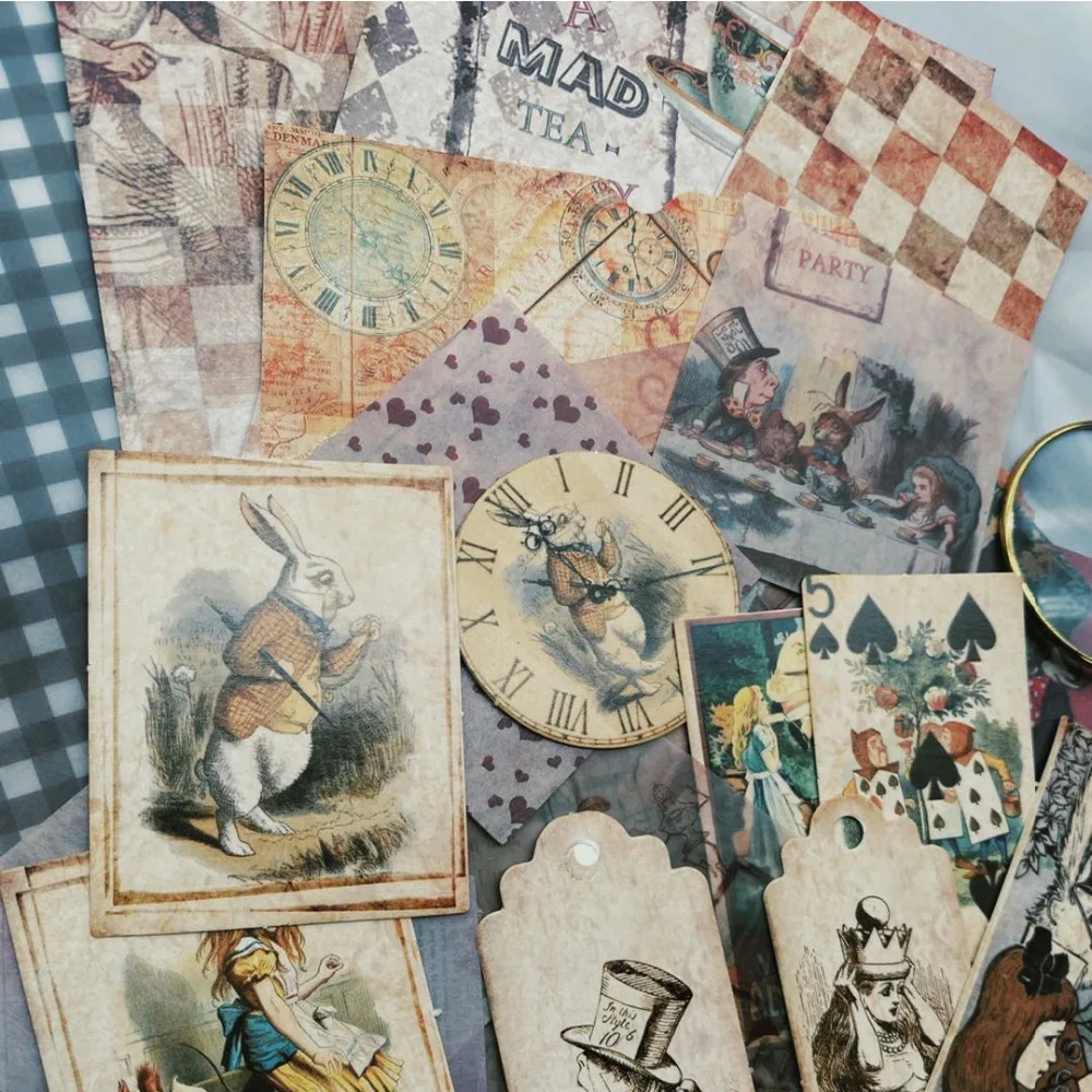 Description Picture 3 of itemVintage Girl Mixed Material Package Junk Journal DIY scrapbooking base collage gift wrapping decoration paper