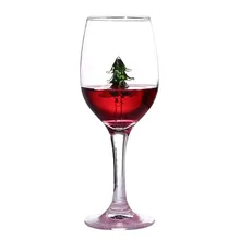 Оригинальная Рождественская елка, красное вино, стеклянная бутылка для вина, Хрустальные Вечерние, модная Рождественская продукция