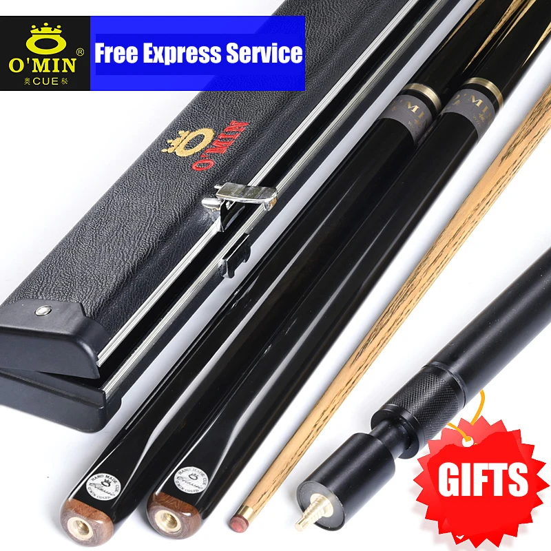 

O'Min Classic 3/4 Split Billiard Snooker Cue 9.5/10mm Tip Professional Ashwood Shaft High Quality Billar with Excellent Gifts