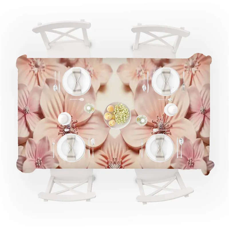 table cloth Primeval 3D Flower Table Cloth Rectangular Tea Table Cover Dining Home Decor manteles de mesa rectangular  #4O09  (11)