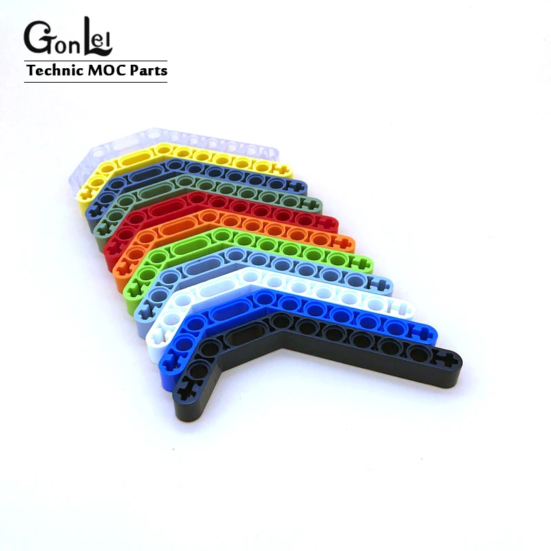 10 шт./лот Technic Beam 1x11 5 Двойные изогнутые толстые детали/механический блок DIY MOC