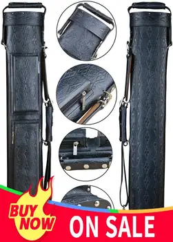 

JF6-C03 Billiard Case 6 Holes 2B4S Genuine Leather Case Top and Side Handle 90*17.5cm Oval Embroidery Bag Billiard Accessories