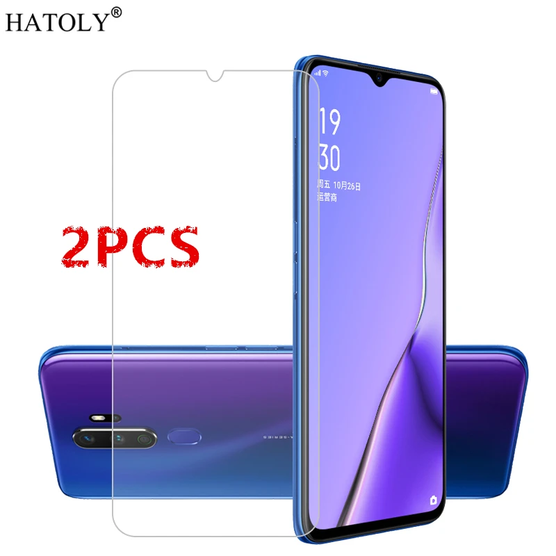 2Pcs For OPPO A5 2020 Glass For OPPO A5 2020 Tempered Glass Film HD 9H Phone Screen Protector Protective Glass for OPPO A5 2020
