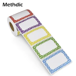 250pcs Adhesive Name Tags Labels Stickers Roll for Cloth Office and School thank you label sticker