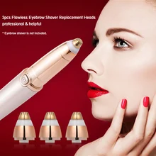 3 шт. средство для удаления волос для лица, сменные головки, Выщипывание Бровей, инструмент для удаления бровей из розового золота, триммер для удаления волос, бритвенные головки, чехлы