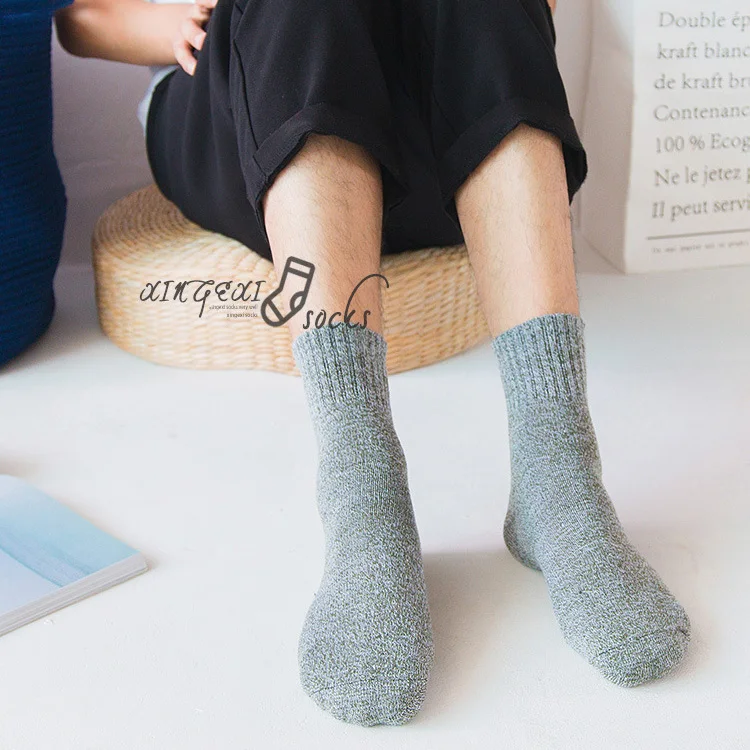 5 пар/упак. носки осень и зима толстые теплые хлопковые носки без пятки