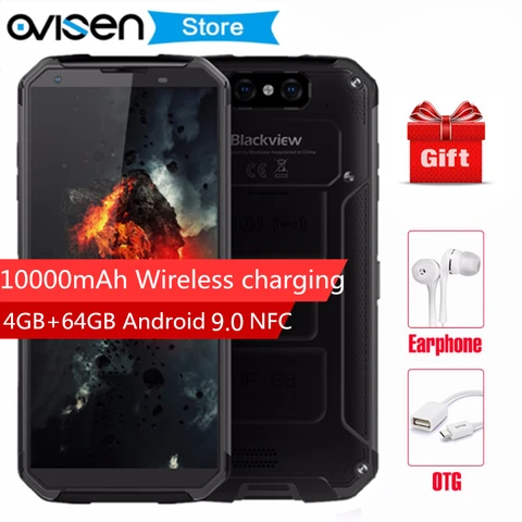 BLACKVIEW BV9500 PLUS 5 7  wireless charge Smartphone Helio P70 4GB 64GB Android 9 0 NFC 10000mAh IP68 waterproof Mobile Phone