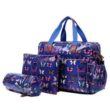 

Miss Lulu 4 piece set - bag, bottle holder, changing mat, zipped pouch for dirty/damp clothes . handbag beach bag handbag wom