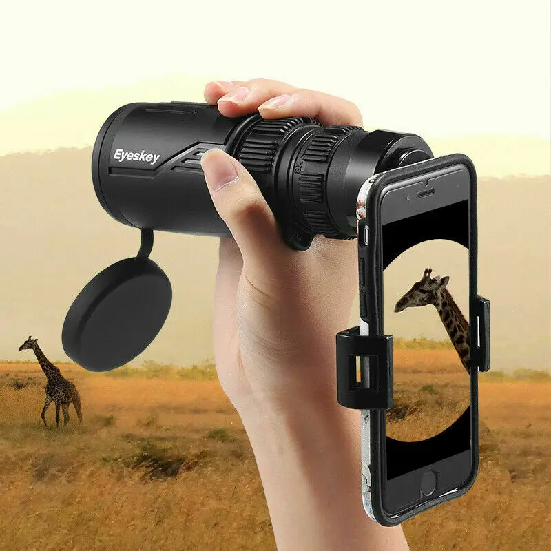  Eyeskey 8-24x42 Zoom Binoculars Telescope HD Scope FMC Optics + Smartphone Capturer Adapter Barcket