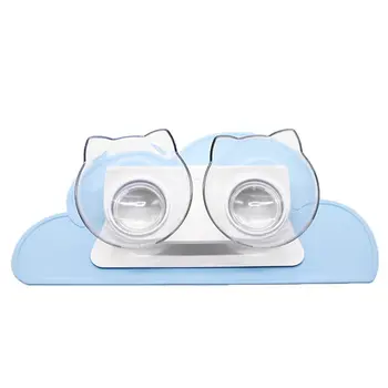 

Non-slip Cat Bowl Double Bowls With Raised Stand Pet Food And Water Bowls For Cats Dogs Feeders Cat Bowl Pet Supplies