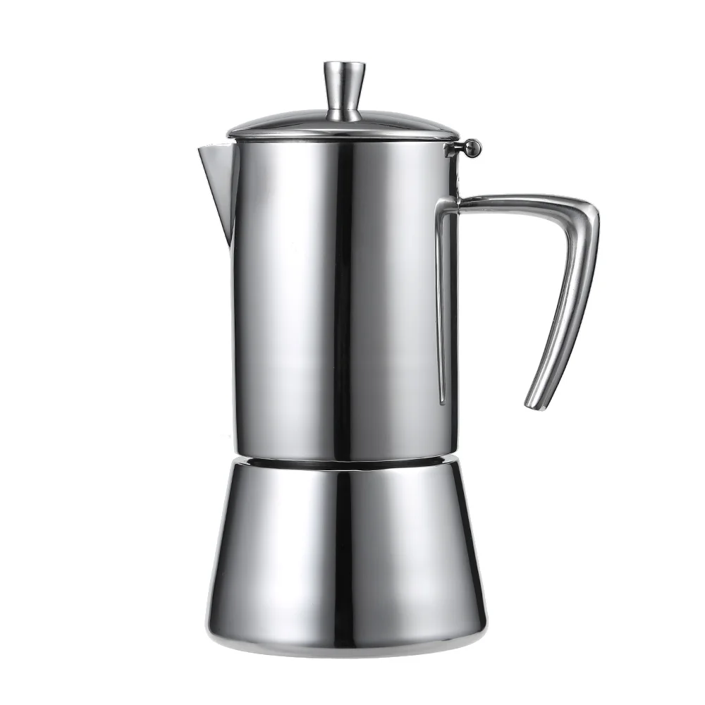 

200ml 4 People Cups Coffee Maker Pot Stainless Steel Stove Mocha Coffee Maker Pot Espresso Coffee Maker