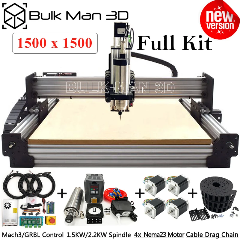 US $1.385.00 Newest 1515 Workbee Cnc Router Machine Full Kit With Tingle Tension System 4 Axis Cnc Engraving Complete Kit 1500x1500mm