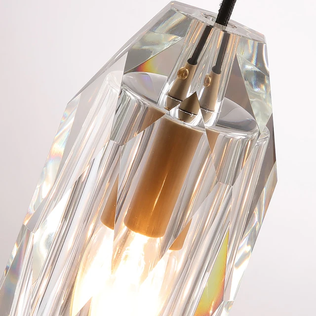 Modern Copper Crystal Hanging Wall Light 5