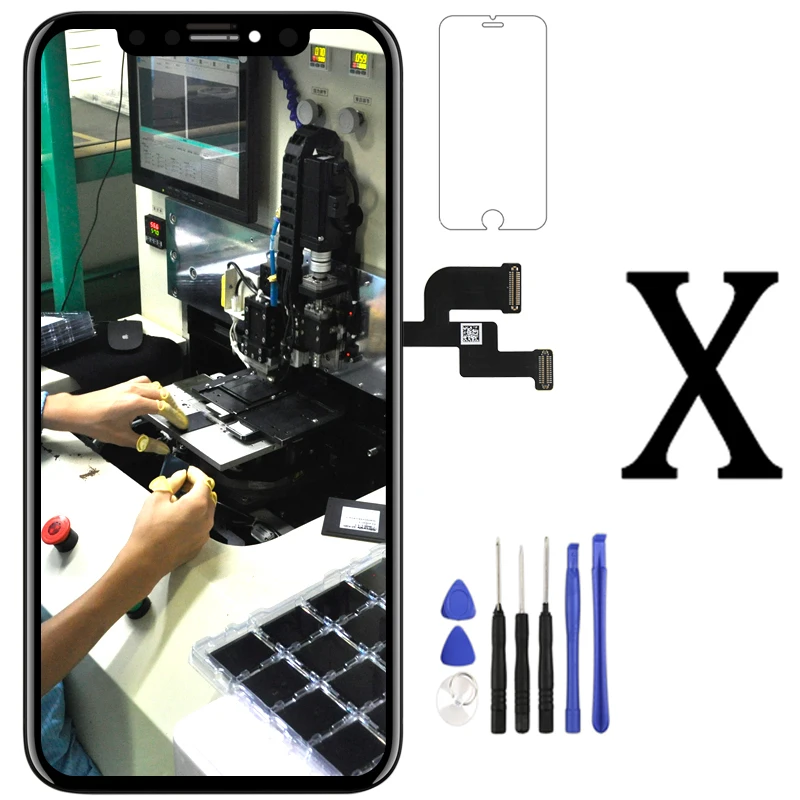 AAA++ для iPhone X OLED с 3D сенсорным дигитайзером сборка без битых пикселей экран Замена Дисплей для iPhone XS XR ЖК-дисплей с подарком