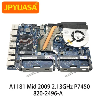 

Original Motherboard With Cooling Fan Heatsink For Macbook 13" A1181 Logic Board 820-2496-A 2.13GHz "Core 2 Duo" P7450 Mid 2009