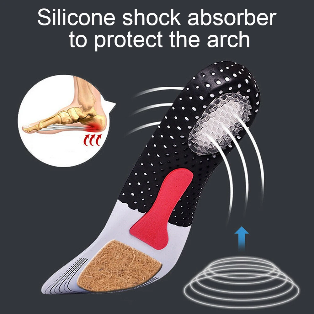 1 пара, амортизирующая подушка для баскетбола, футбола, дышащие утолщенные вставки, соты, поддержка арки, спортивные стельки для бега