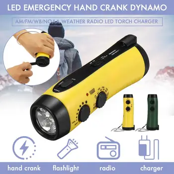 

Portable AM FM Radio Support Emergency Hand Crank Generator Radio Dyn.amos Power Supply emergency Radio with Flashlight Comp