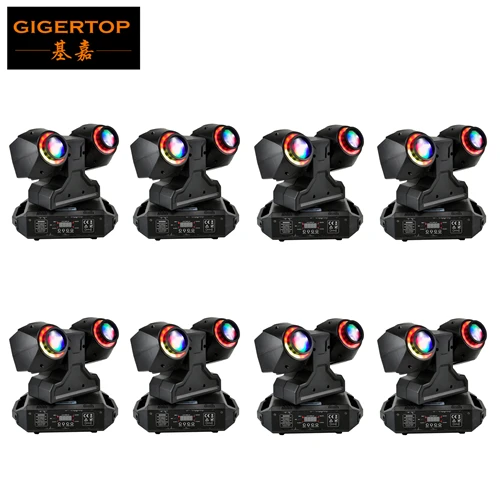 Gigertop 2x30 Вт Светодиодный светильник с движущейся головкой с Halo 5050 SMD RGB цветной Эффект Кольцо диско шар цветной яркий KTV светильник TP-L230 - Цвет: 8
