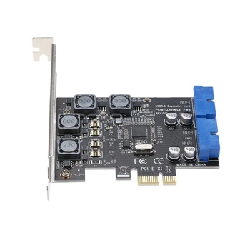 

PCI Express to Dual 20 Pin USB 3.0 Controller Card PCI-E X1 to 2 Ports 19Pin USB3.0 Header Support Low Profile Bracket