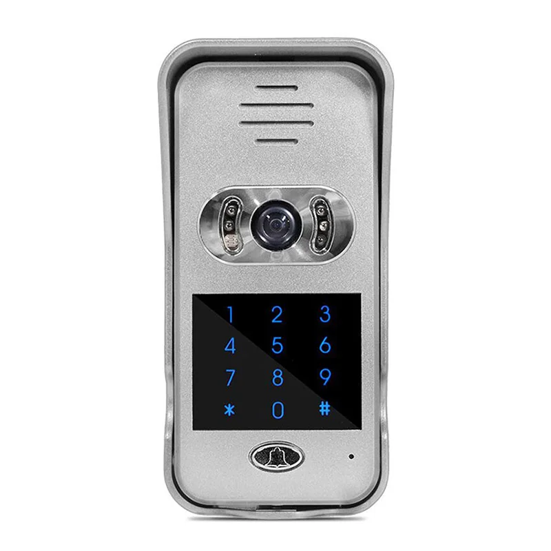 720P WiFi IP широкоугольный видео дверной звонок полный дуплексный аудио пароль разблокировка водонепроницаемый видеодомофон удаленный разблокировка двери телефон - Цвет: A