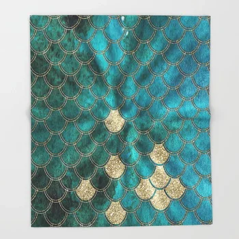 

Mermaid Cartoon Throws for Sofa Cute Design Beautiful Abstract Pattern Blankets Christmas Decorations for Home Custom Blanket