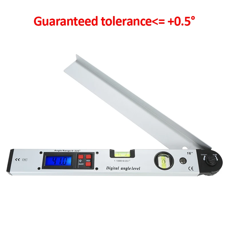 US $21.72 16 Inch Digital Electronic Protractor Angle Finder Level Measuring Gauge Meter Inclinometer Ruler 0225 Degree 400MM With Bag