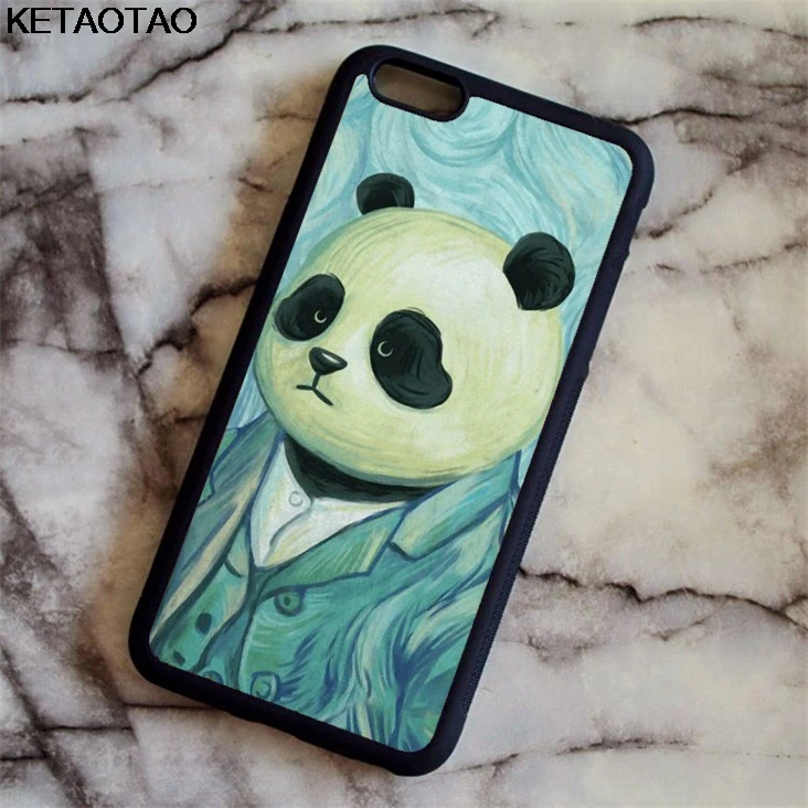 KETAOTAO с милым оригинальным рисунком животное панды телефона чехол s для samsung S3 S4 S5 S6 S7 S8 S9 Примечание 5 7 8 чехол мягкий резиновый чехол из ТПУ силикона - Цвет: Зеленый