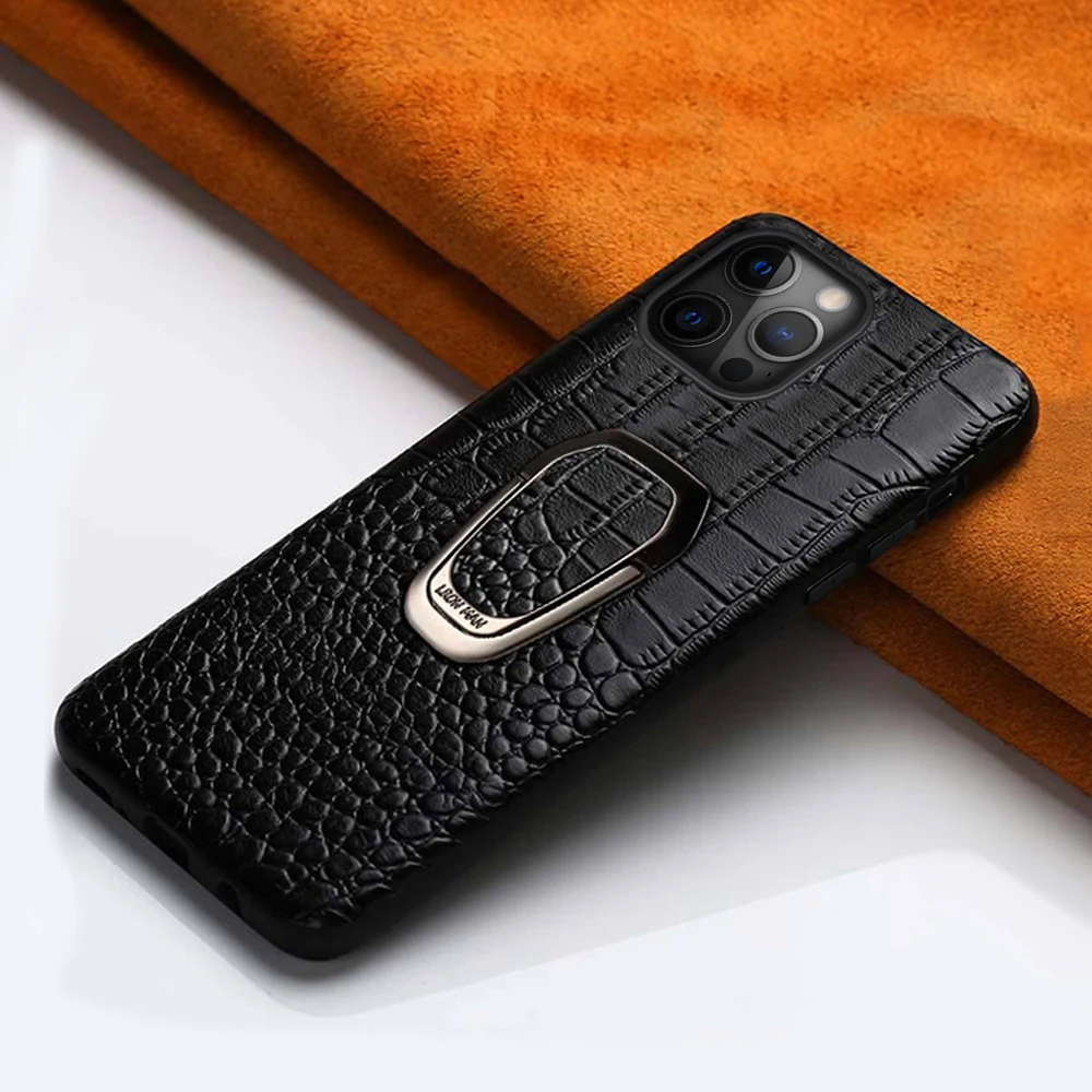 Genuine Leather Phone Case for iPhone 11 Pro Max 12 Mini 12 Pro Max X XS max XR 7 6 6s 7 8 plus 5 SE 2020 Magnetic Luxury cover