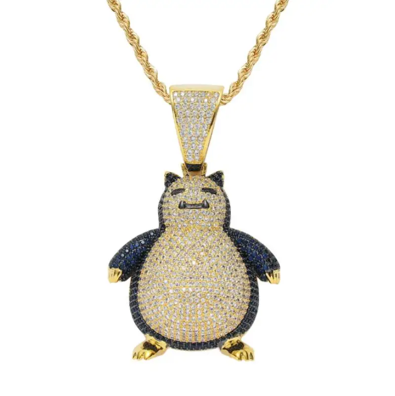 Изысканное модное металлическое ожерелье с кулоном в виде мультяшного эльфа из