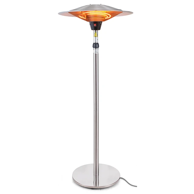 2.1KW/3KW power Halogen Tube electric patio Heater Free Standing Umbrella  infrared portable patio heater IP55 waterproof - AliExpress