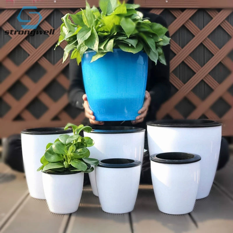 dak onderwerp agenda Strongwell Groothandel Plastics Bloempotten Automatische Water Absorberende  Bloempot Fairy Garden Decoratie Planter Groene Planten Potten|Bloempotten &  Bloembakken| - AliExpress