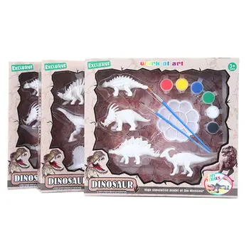 Painting Dinosaurs Arts Crafts Decorate Your Own Dinosaur Figurines Kit Kids Toy Y4UD 1