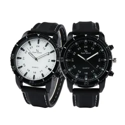 Reloj de pulsera de silicona para parejas, pulsera de mano luminosa con esfera grande, color blanco y negro, para amantes de la moda, de cuarzo