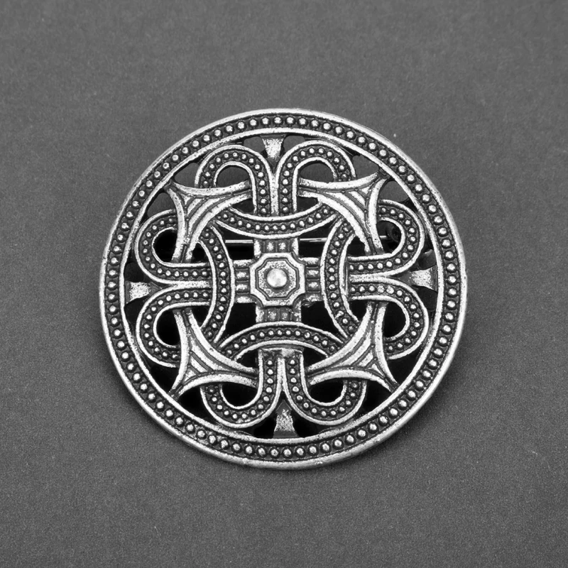 Viking Gothic Rune Runic Symbols Circle Glass Dome Cabochon Lapel Pin Badge 