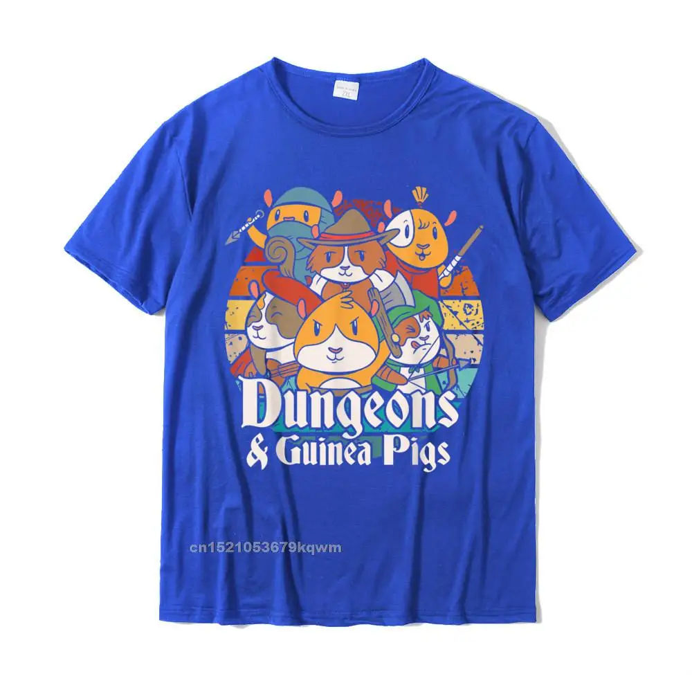 Comics O Neck T Shirt Mother Day Tops Tees Short Sleeve Company Pure Cotton Printing Sweatshirts Europe Mens Drop Shipping Dungeons And Guinea pigs Retro vintage Tabletop Gaming RPG T-Shirt__5250 blue