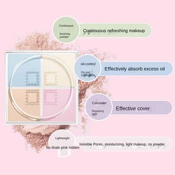 

Silk Powder Makeup Powder Concealer Powder Four Colors of Honey Powder Light Powder Oil Control and Waterproof Powder