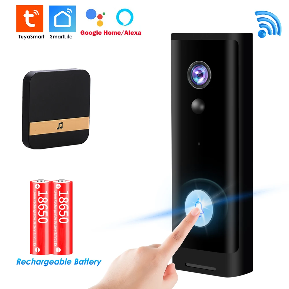 Tuya WIFI Video timbre WIFI timbre Cámara timbre 1080P HD Smart Audio en casa WIFI Video de la puerta teléfono Video de la puerta de IR cámara de alarma