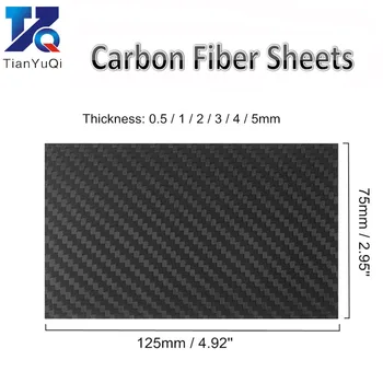 

6pcs 3K Matte Surface Carbon Fiber Sheets 75 x125mm Carbon Fiber Plate 0.5-5mm Carbon Panel Board Carbon card visiting card