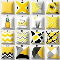 Yellow Pillow Case 45*45cm Cushion Cover 3