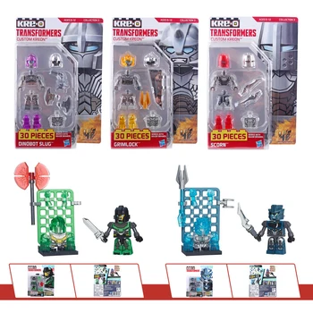 

Hasbro KRE-O Building Blocks Kids Boy Toy Transformers Collection Optimus Prime Trucks Grimlock Scorn Dinobot Slug Custom Kreon