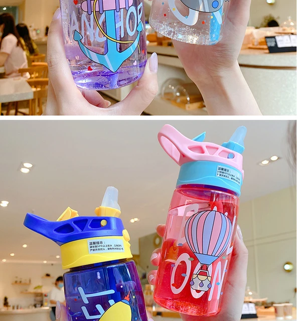 realme Bottled Water Diagonal Water Bottle Contigo Water Bottle Children'S  Water Cup Straw Cup Anti-Fall Children's Bottle - AliExpress