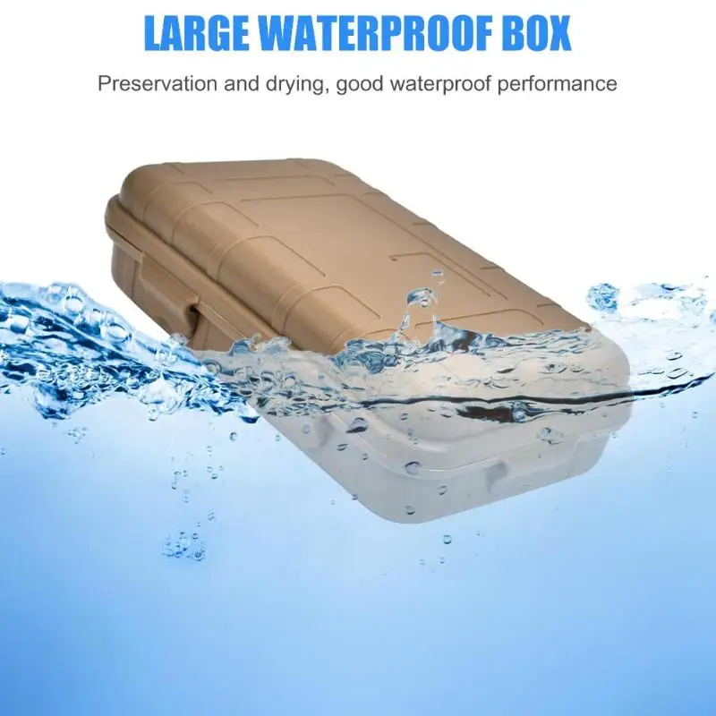 

New Shockproof Waterproof Box Survival EDC Tool Case Storage Sealed Container Outdoor Case Container Storage Carry Box 2019