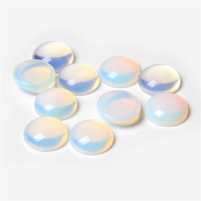 Round Natural Stone Cabochon Jewelry Making Finding Gem Agates Rings Crystal Cabochon Accessories DIY Handmade Wholesale