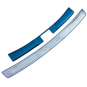 

High quality for Suzuki for Suzuki SX4 S Cross 2013-2019 Stainless Steel Rear bumper Protector Sill Auto parts Car styling