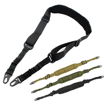 

Tactical Quick Release 2 Point Sling with Soft Shoulder Pad Adjustable Bungee Rifle Sling
