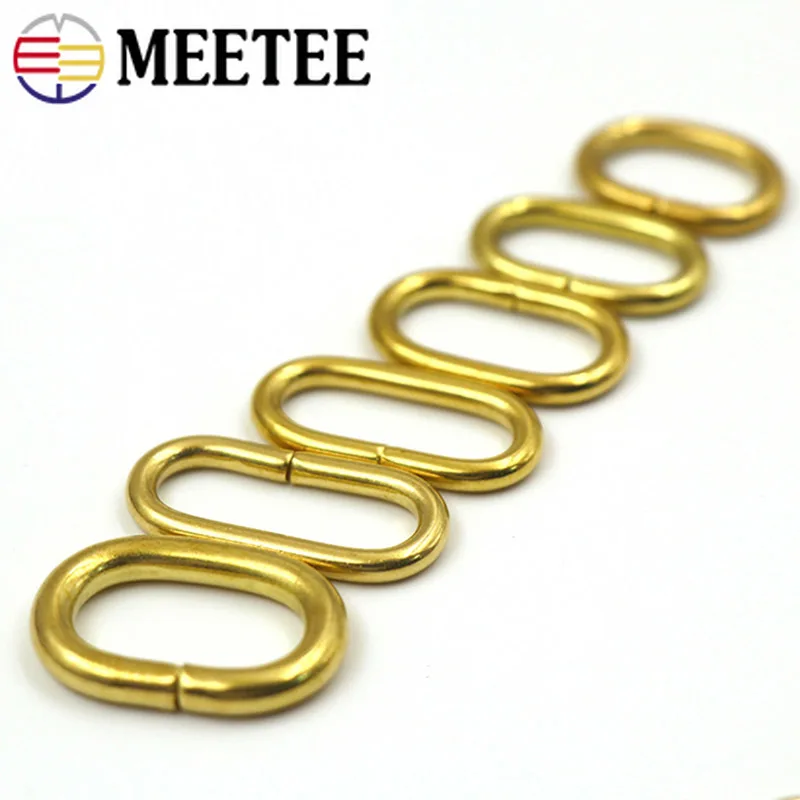 Meeetee 20 штук чистый Медь латунь хомут с круглым воротником для мальчиков и девочек