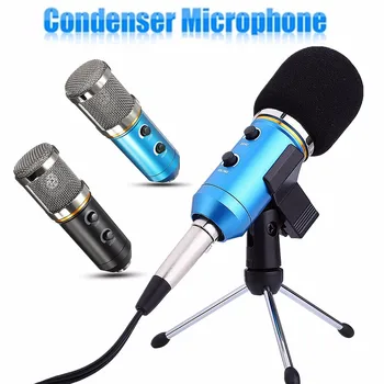 

Professional Audio Studio Recording Condenser Microphone USB Vocal Microfone for Computer Phone Braodcasting Karaoke with Stand